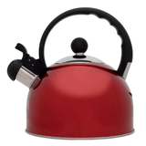 Chaleira Com Apito Inox Vermelho 2 Litros Mimo Style Bule De Chá Portátil