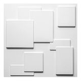 24 Placas 3d Revestimento De Parede Pvc Alto Impacto 50x50cm