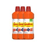 Lysoform Original Desinfetante Bactericida 1 Litro Kit 3