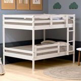 Beliche Casal Casal Dreams Com Grade De Proteção Madeira Maciça Branco Megamobilia