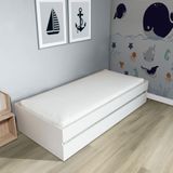Bicama Solteiro MDF BP Branco Megamobilia