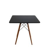 Mesa Jantar Quadrada Eiffel 90x90 Cm Preto Mdf Charles Eames