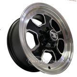 Kit 4 Rodas Aro 15x6 Titanio 5x205 Diamantado Preto