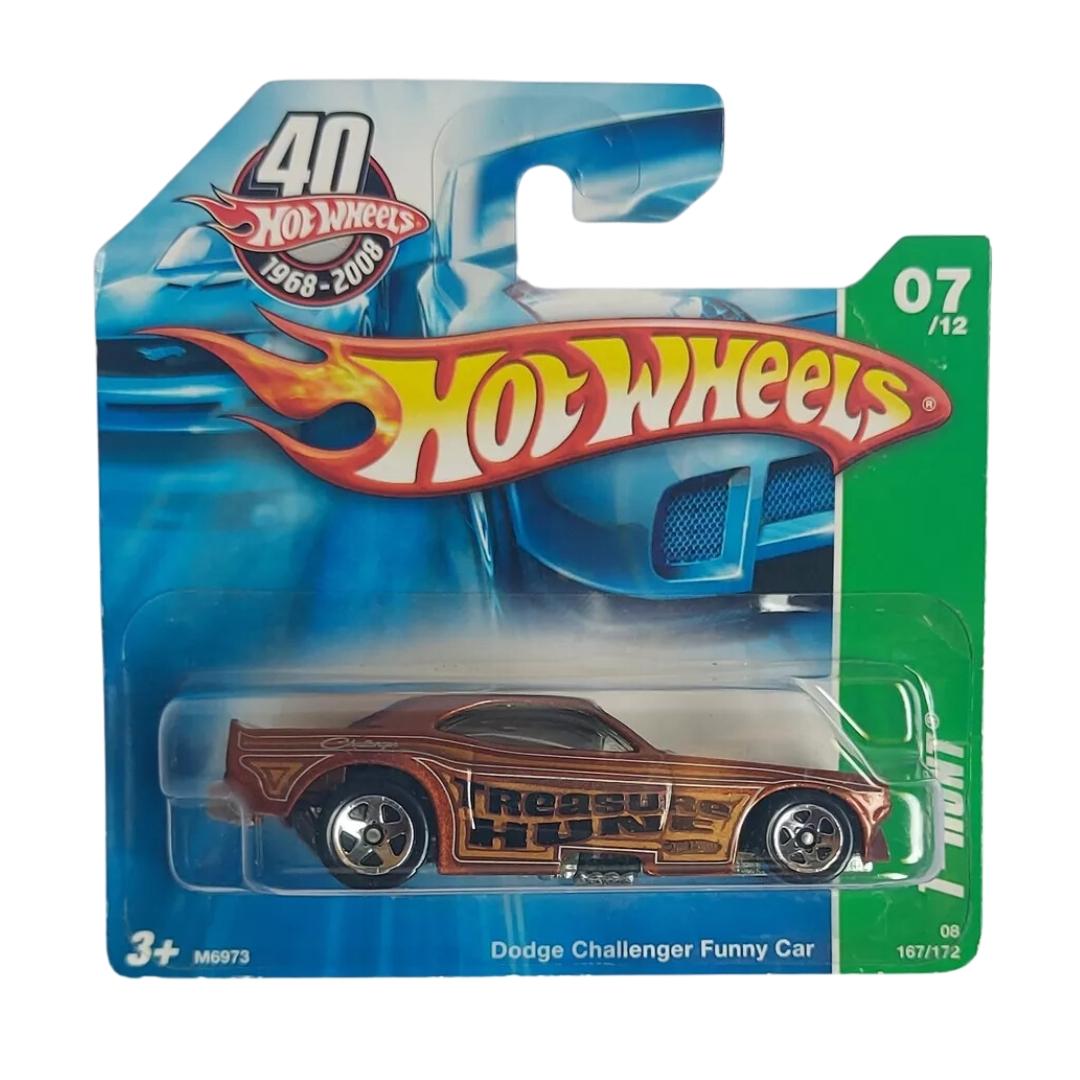 Carrinho Hot Wheels Dodge Challenger T Hunt 1:64 N7 - Mattel