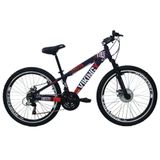 Bicicleta Vikingx Tuff25 Aro 26 Freeride 21v Roxo/laranja