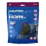 Cabo Hdmi 90 2.0 4k 3d 19 Pinos - 10 Metros Aquário