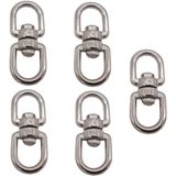 D-y Pack De 5 Inoxidáveis De Aço Pendurado Spinners Gancho Giratório Para Plantas Penduradas Pot Wind Chimes Bird Feeder (1-7/8)