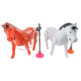 Crianças Azuis Cavalo Elétrico Pêmen Pilha Presente De Desenvolvimento