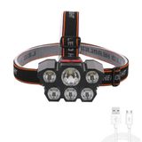 Lanterna Head Lamp Usb Recarregável Farol Embutido Kensu 6 Led