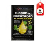 Kit C-06 Arovida Choque De Hidratação Óleo De Rícino Sachê 50g