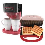 Kit Single Up Cadence Cafeteira E Máquina De Waffles 220v