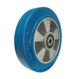 Roda 8x2 Pu Elástico Alta Resistência Pisos Abrasivo Azul 700 Kg