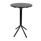 Mesa Bistrô Alto Bar Banqueta Lazer Cozinha Gourmet - Preto