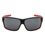 Óculos de Sol HB Big Vert 9010980100 /65 Preto Fosco com Vermelho