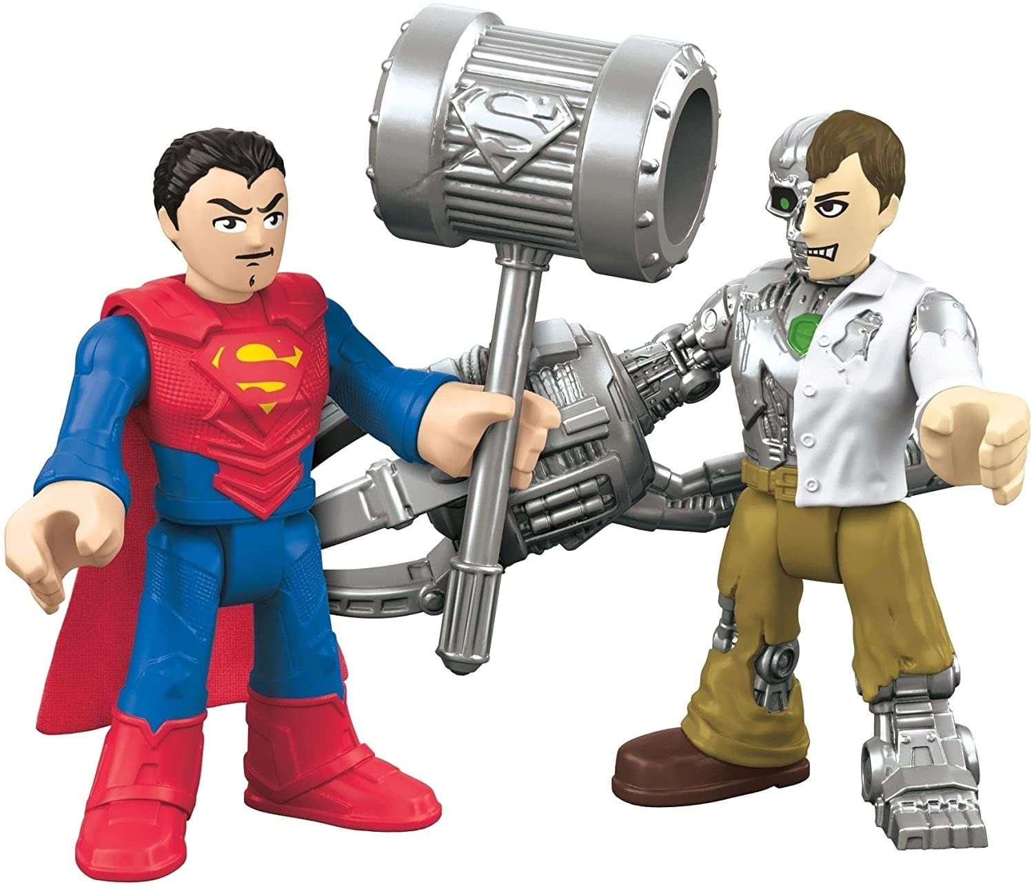 Fisher-price Imaginext Dc Super Friends Superman &amp; Metallo - Fisher-price Super Amigos Superman E Metallo