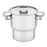 Cuscuzeira Tramontina Brava Em Aço Inox Com Alças E Tampa 14 Cm 2,1 L