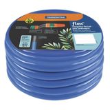 Mangueira Flex Tramontina Azul Em Pvc 2 Camadas 15 M Com Engates Rosqueados E Esguicho