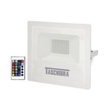 Refletor Taschibra Led Tr Slim 20w Luz Rgb Branco Bivolt