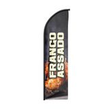 Bandeira Wind Banner Frango Assado Dupla Face Somente Tecido