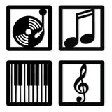 Quadros Decorativos 30cm Notas Musicais Vitrola Clave Mdf