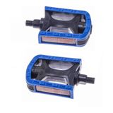 Pedal Bicicleta Bicolor Mtb Azul Rosca Grossa