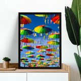 Quadro Sombrinhas De Frevo Recife 45x34cm - Com Vidro