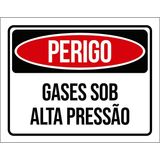 Placa De Sinalização - Perigo Gases Sob Alta Pressão 27x35
