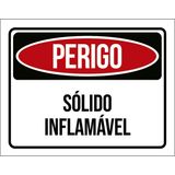 Placa Perigo Sólido Inflamável 27x35