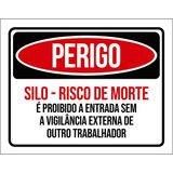Placa Perigo Silo Risco De Morte 27x35