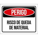 Placa Perigo Risco De Quedade Material 27x35