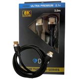 Cabo Hdmi 2.1 8k / 4k Ultra Durável Diamond Cable Dmd Ht-4020 Ultra Premium Ampla Compatibilidade Fio De Cobre 30awg 3 Metros