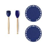 Kit Le Creuset 2 Suportes French 1 Colher E 1 Pincel Craft Em Silicone Azure Blue