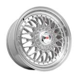 Kit 4 Rodas Aro 15x6 Bbs 4x100/108 Diam. Prata Brw 900