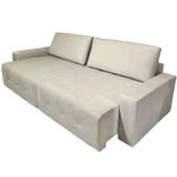 Sofá Cama Retrátil Espuma D33 Soft Almofadas Soltas Rondomóveis 342 Veludo Floripa