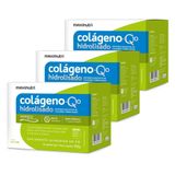 Kit 3 Colágenos Verisol Q10 Maxinutri Sachês Sabor Uva Verde