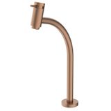 Torneira Para Lavatório De Mesa Bica Alta Basic Celite Rose Gold Matte