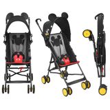 Carrinho Bebê Mickey Passeio Dobrável Guarda Chuva