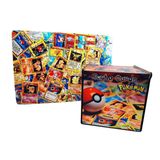 Quebra-cabeça Cards Pokemon 90 Peças E Caixa Porta Cards