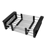Cesto Escorredor Inox Ajustável Cozinha Louça Inox Cuba Pia