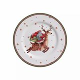 Jogo De Sobremesa Father Christmas C/6 Pratos 20,5cm