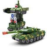 Brinquedo Tanque De Combate Militar Transformers Vira Robô C