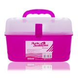 Maleta Multiuso Manicure Pedicure Maquiagem Rosa Grande