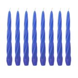 Kit 10 Velas Castiçal Torcida Azul Escuro 20 Cm Candelabro