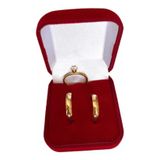 Par De Alianças 4mm Banhado A Ouro 18k  Anel Solitário