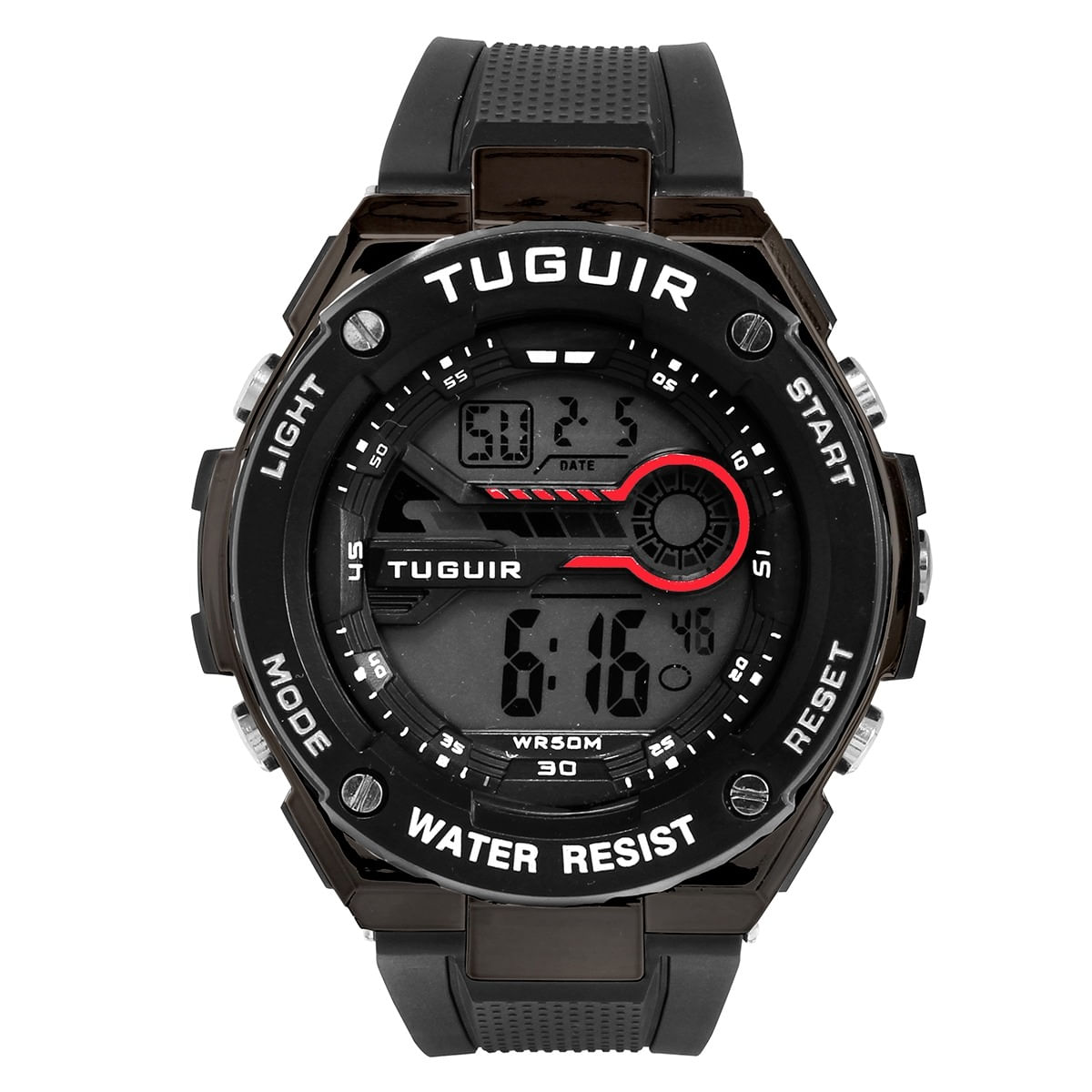 Relógio Masculino Tuguir Digital Tg293 Preto E Branco