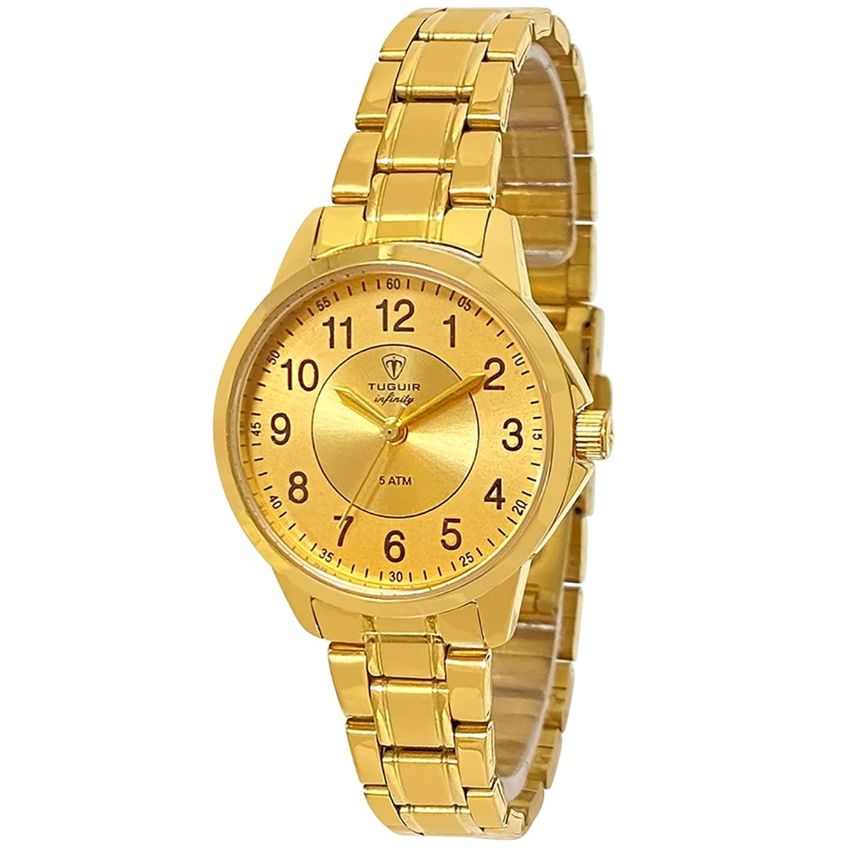 Relógio Feminino Tuguir Analógico Infinity 3113a Dourado