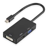 Adaptador De Conversão Multimódo Mini Displayport Para Hdmi + Vga + Dvi