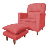 Poltrona Decorativa Paris Luxo Amamentação Bellamado Cor:rosa