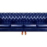 Sofá Dom Pedro Chesterfield Modulado 4 Lugares Decoração Sara Recepção Azul