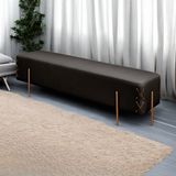 Recamier Banco Luxo Eros Sala De Estar Preto